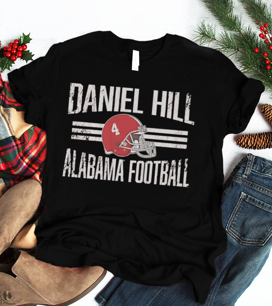 Daniel Hill Alabama Football Helmet Hero Crimson Tide T-Shirt