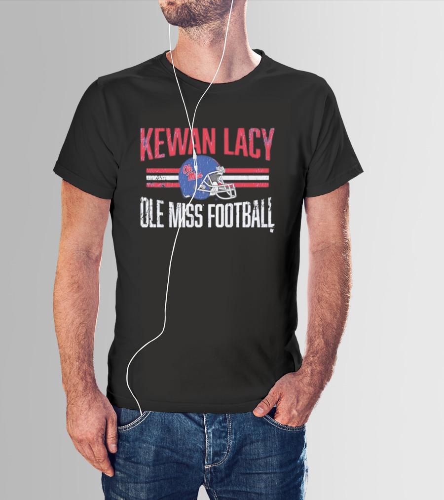 Kewan Lacy Ole Miss Football Rebels Helmet Hero T-Shirt