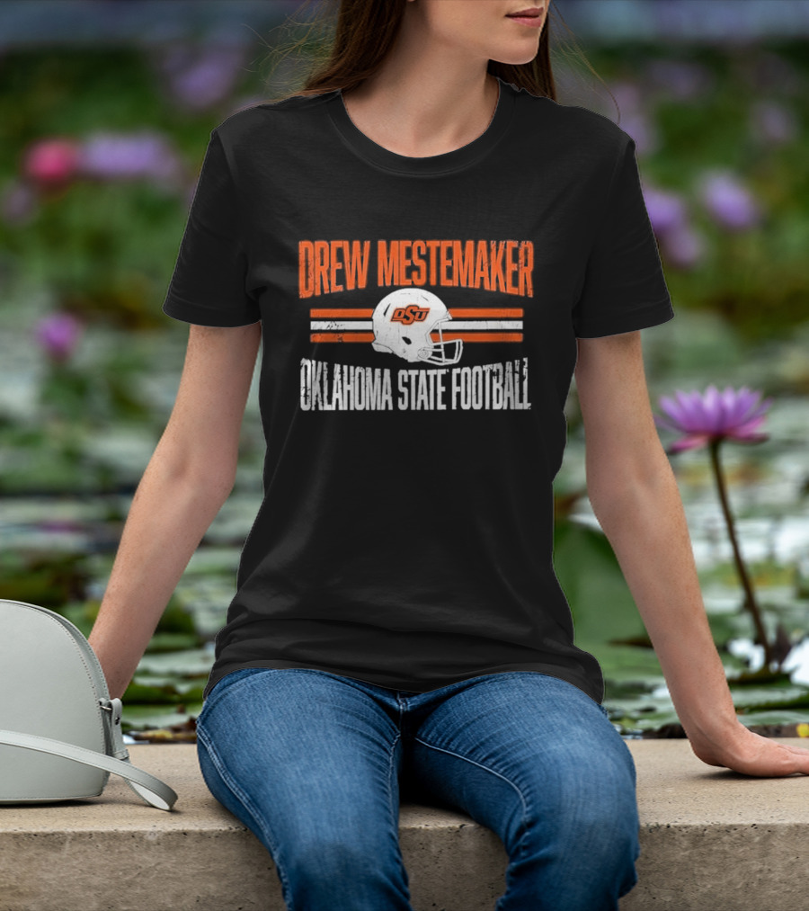 Drew Mestemaker OSU Oklahoma State Football Distressed Vintage Look T-Shirt