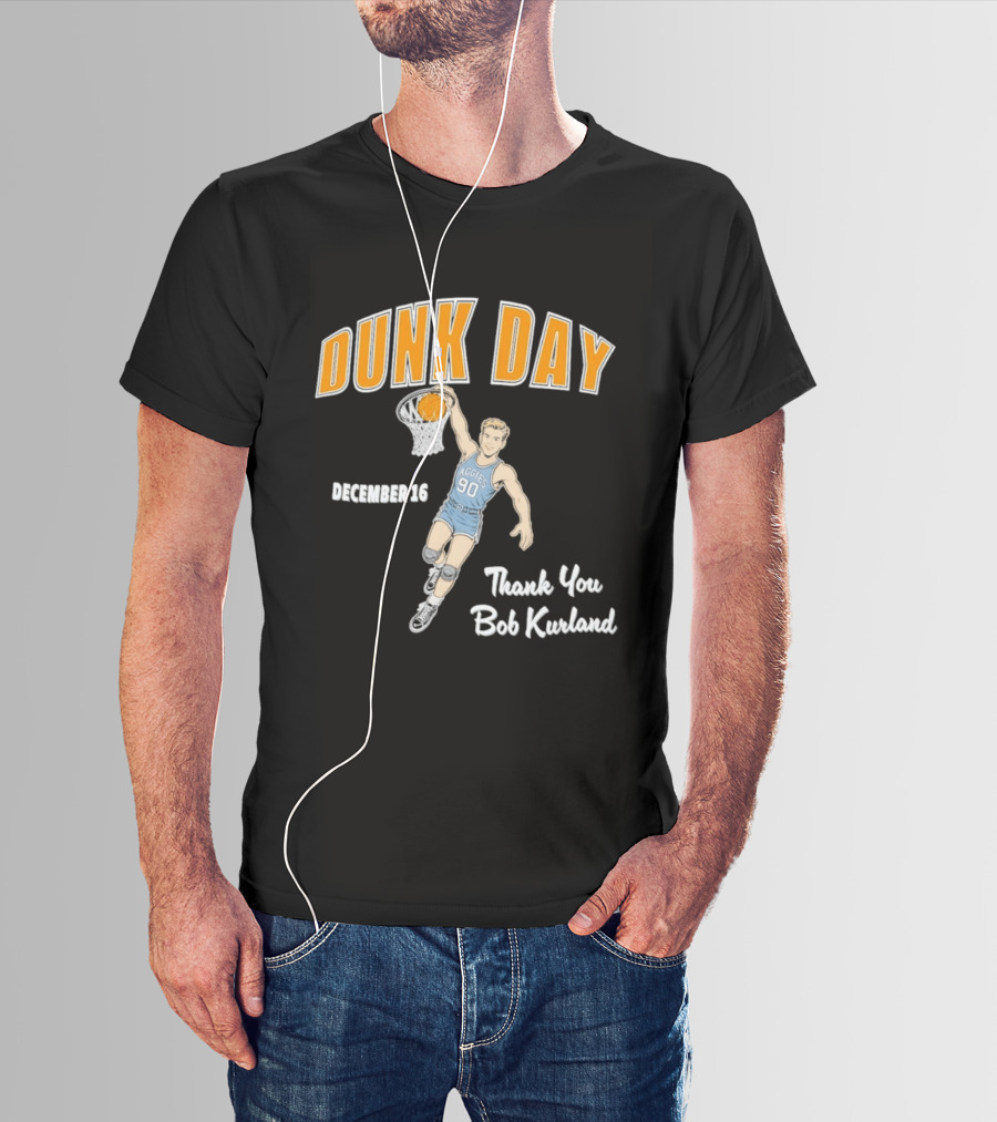 Dunk Day December 16 Thank You Bob Kurland Basketball Aggies 90 T-Shirt
