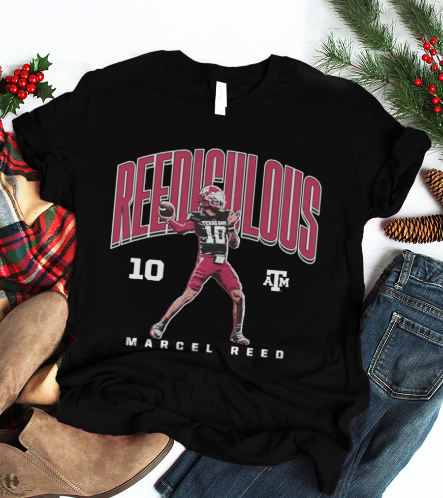 Texas A&M Aggies REEDICULOUS Marcel Reed 10 Caricature T-Shirt
