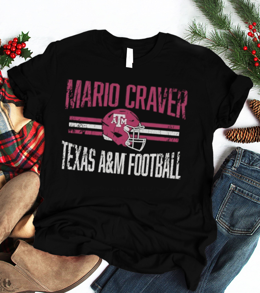 Mario Craver Texas A&M Aggies NCAA Football Helmet Hero T-Shirt