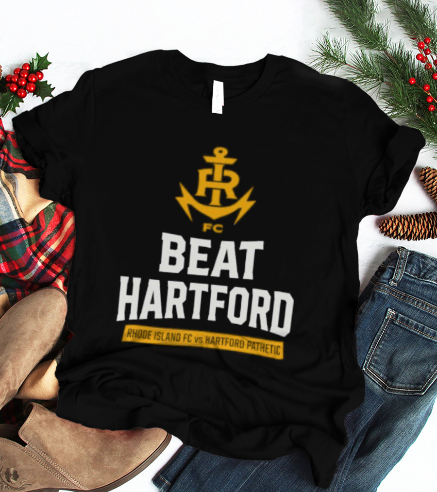 Rhode Island FC Beat Hartford Anchor Icon Above T-Shirt