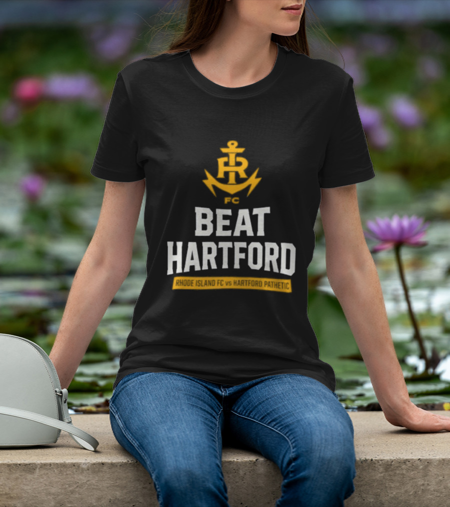 Rhode Island FC Beat Hartford Anchor Icon Above T-Shirt