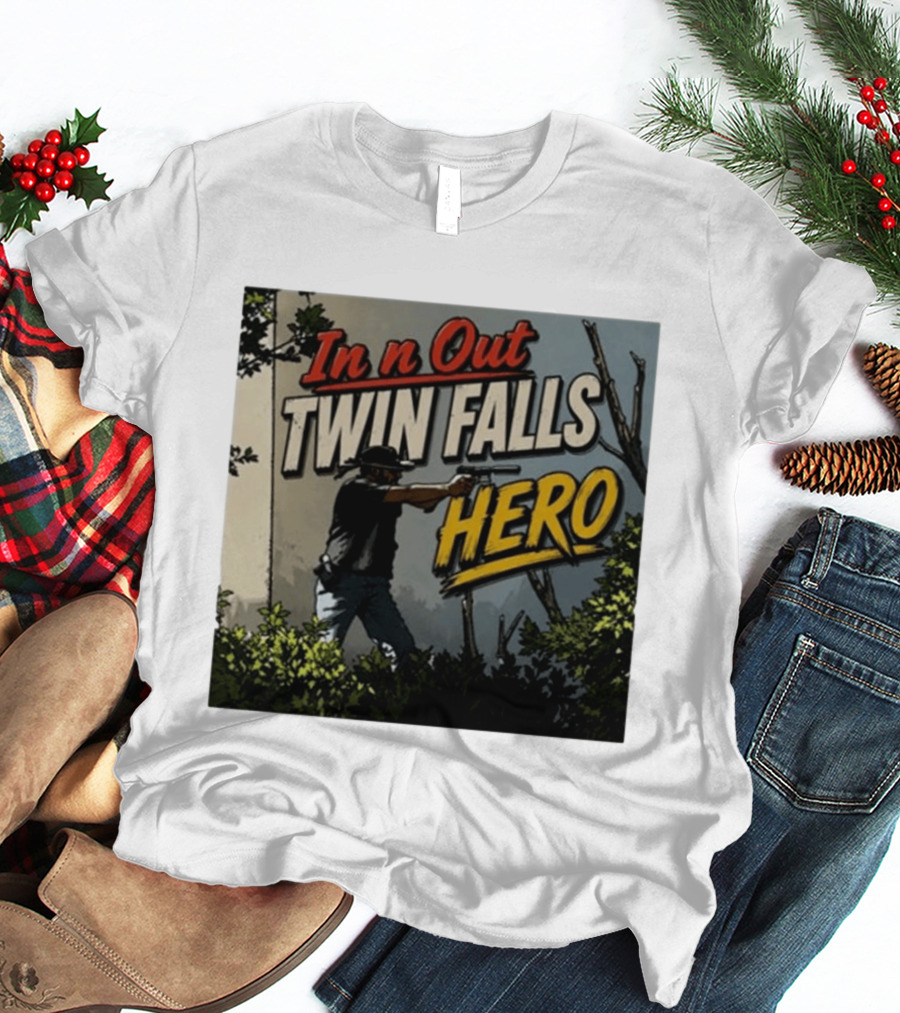 In N Out Twin Falls Hero 2026 Action Scene T-Shirt