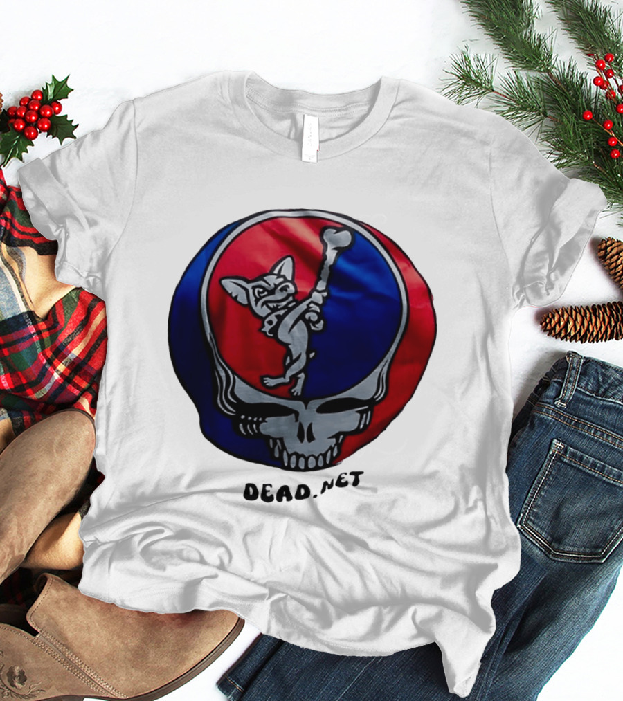 El Paso Dead.Net Skull With French Bulldog And Bone T-Shirt