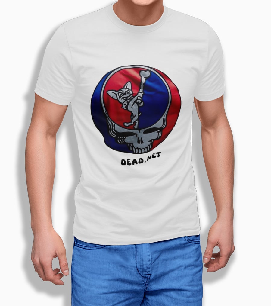 El Paso Dead.Net Skull With French Bulldog And Bone T-Shirt
