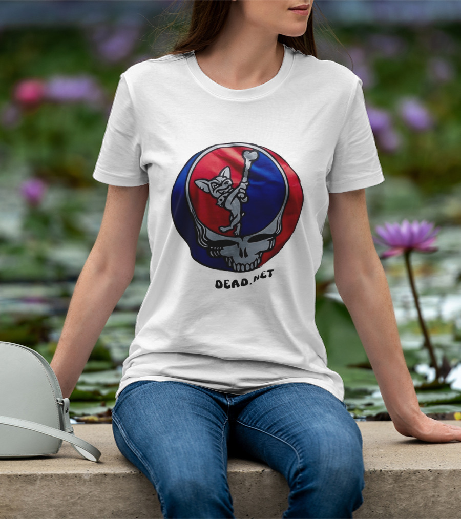 El Paso Dead.Net Skull With French Bulldog And Bone T-Shirt