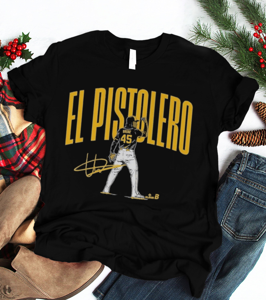El Pistolero Abner Uribe 45 Signature Baseball Player T-Shirt