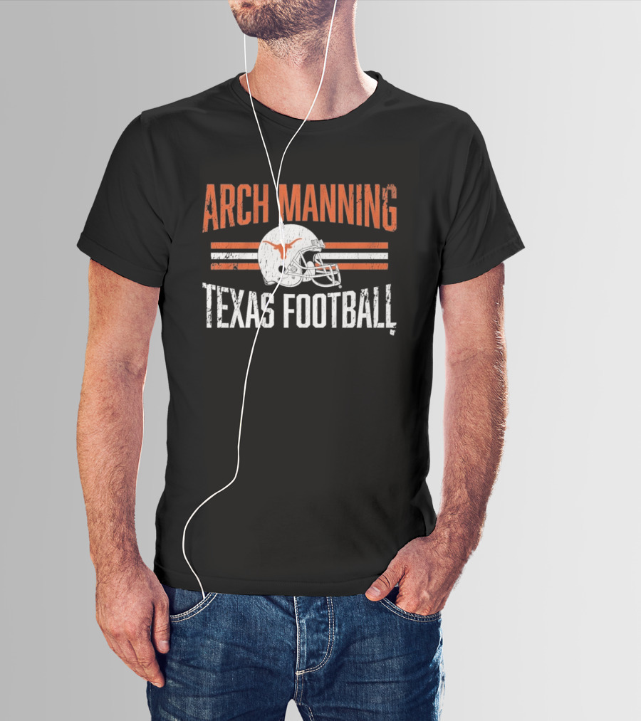 Texas Longhorns Arch Manning Football Helmet Hero T-Shirt