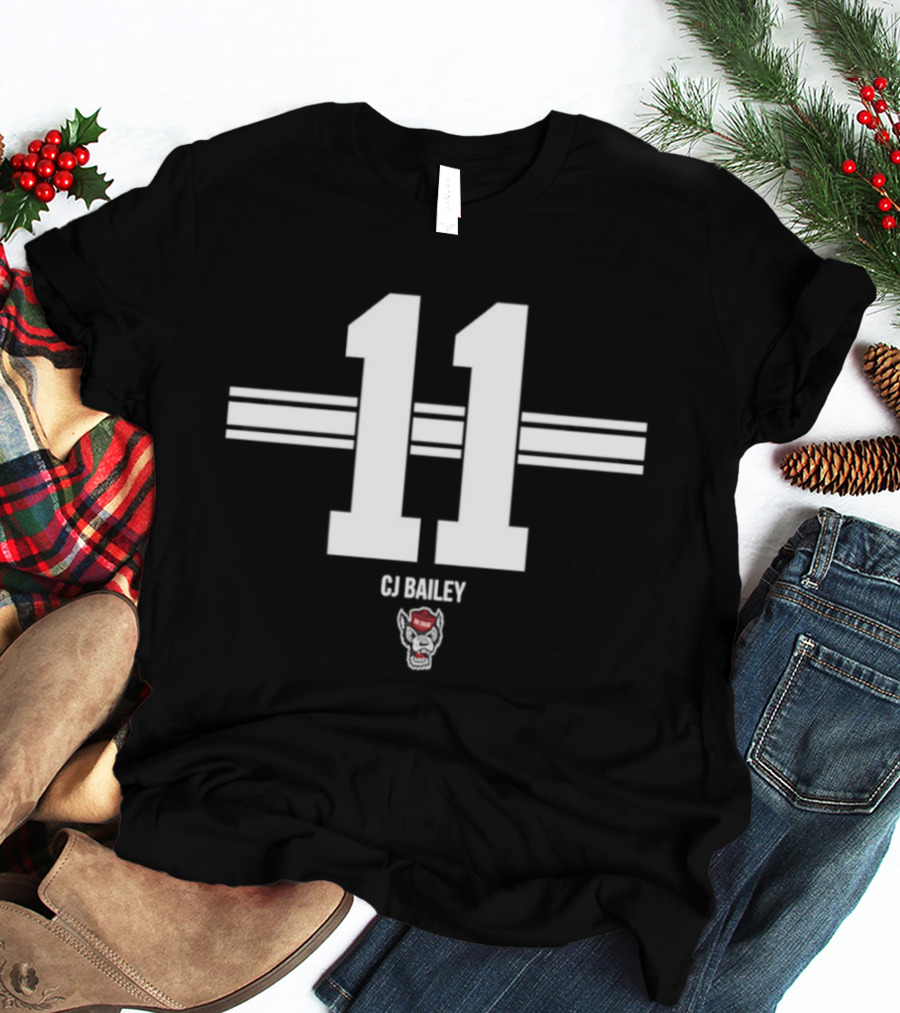 CJ Bailey 11 NC State Wolfpack NCAA Football T-Shirt