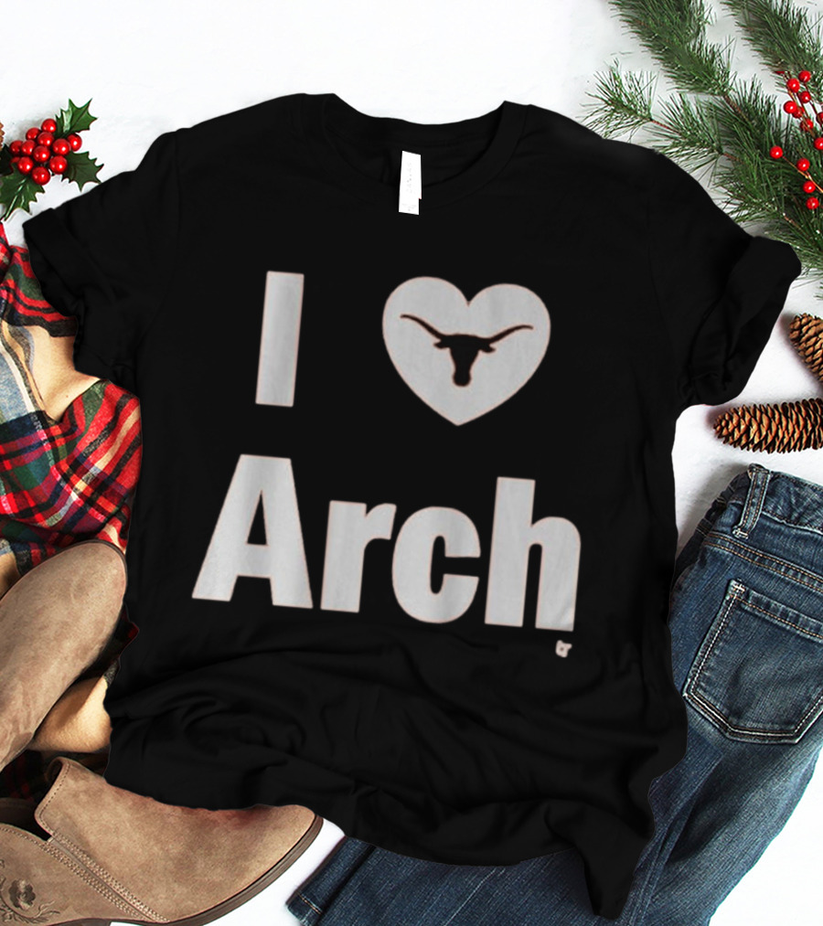 Texas Longhorns I Heart Arch Manning Football T-Shirt