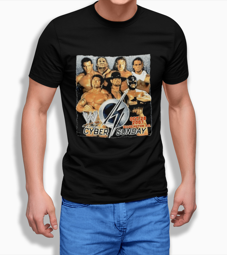 WWE Presents Cyber Sunday Oct 28 2007 Washington DC T-Shirt