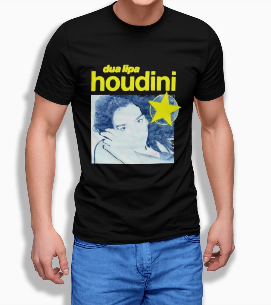 Dua Lipa Houdini Pop Music Radical Optimism Yellow Star T-Shirt