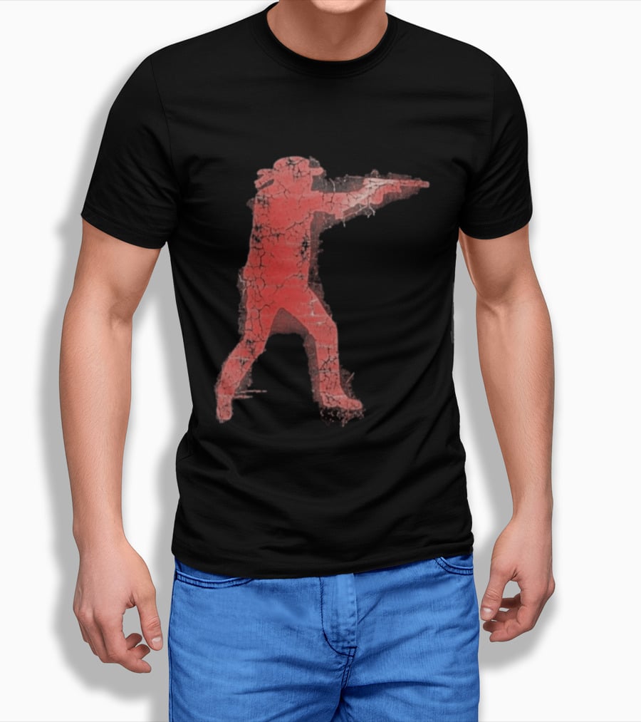 Jordan Salinas Idaho Twin Falls Hero Red Cracked Shooter T-Shirt
