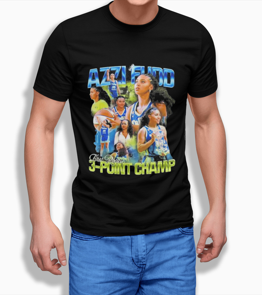 Azzi Fudd Dallas 35 First Rookie 3 Point Champ T-Shirt