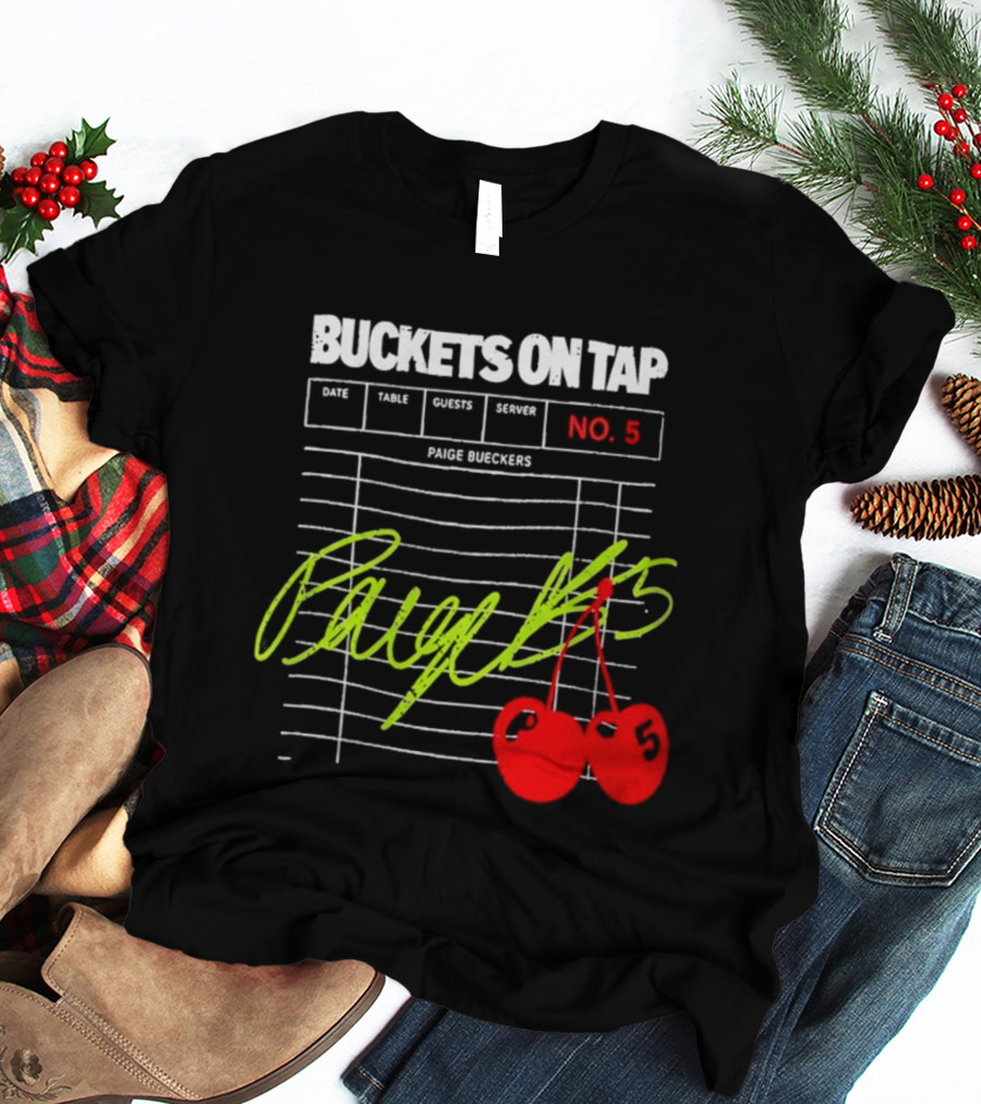 Buckets On Tap Paige Bueckers No. 5 T-Shirt