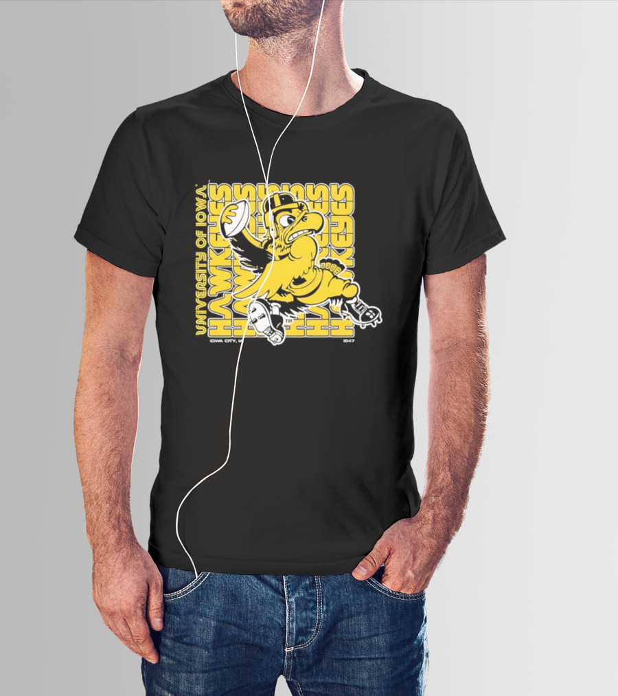 University Of Iowa Hawkeyes Mascot Iowa City Retro 1847 T-Shirt
