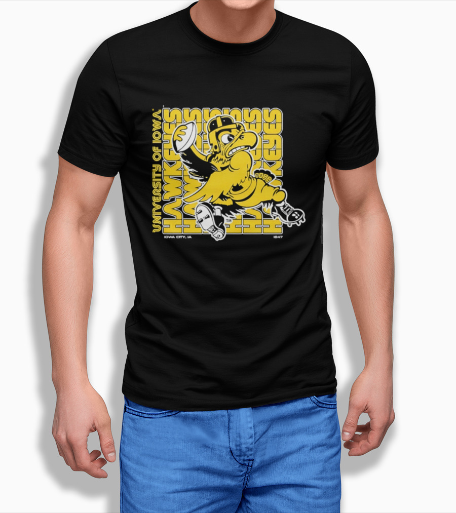 University Of Iowa Hawkeyes Mascot Iowa City Retro 1847 T-Shirt