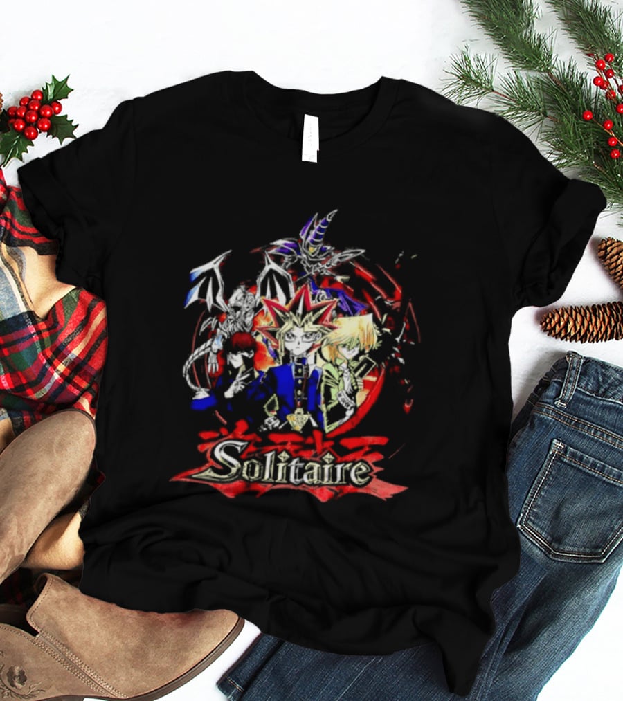 Yu Gi Oh Solitaire Yugi Muto Seto Kaiba Red Blue Star T-Shirt