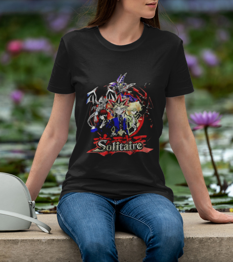 Yu Gi Oh Solitaire Yugi Muto Seto Kaiba Red Blue Star T-Shirt
