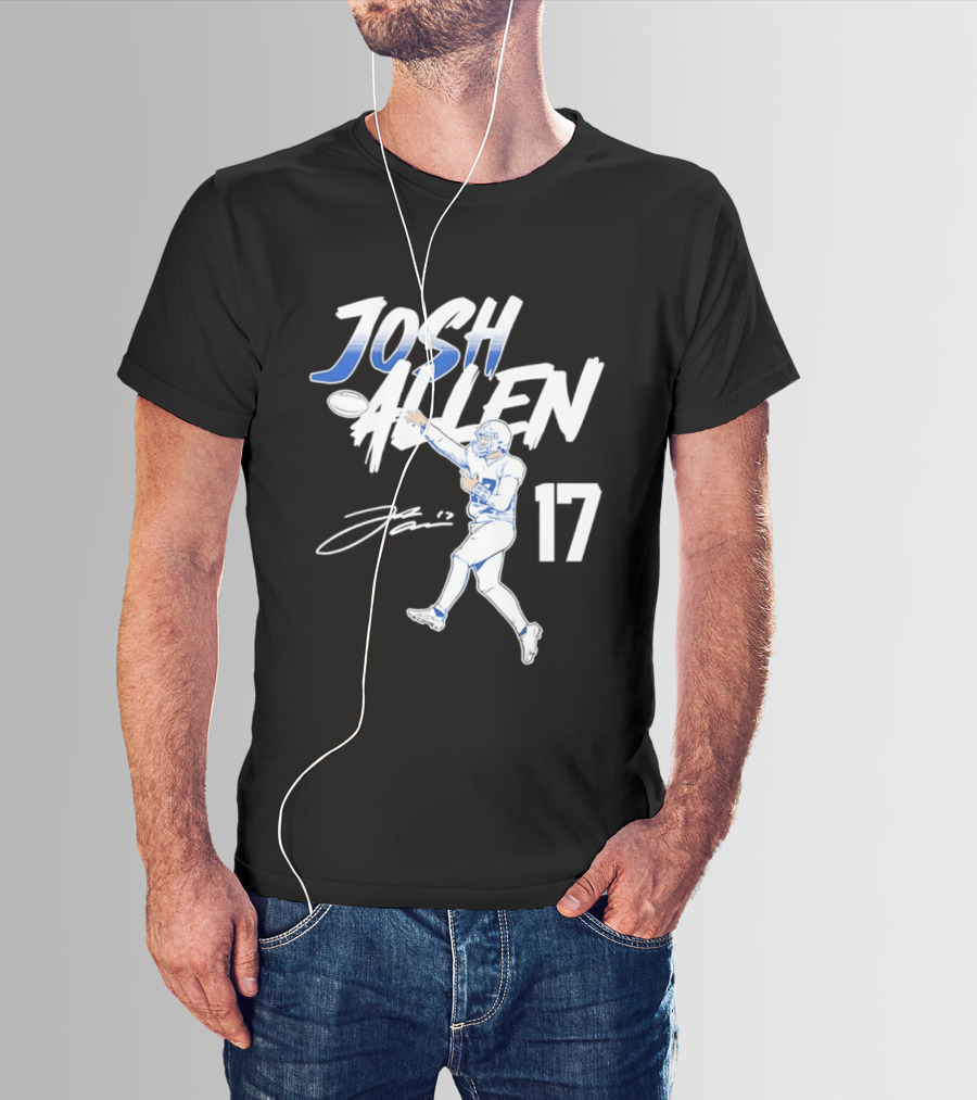 Josh Allen 17 Buffalo Bills Football Star 2026 Pose T-Shirt