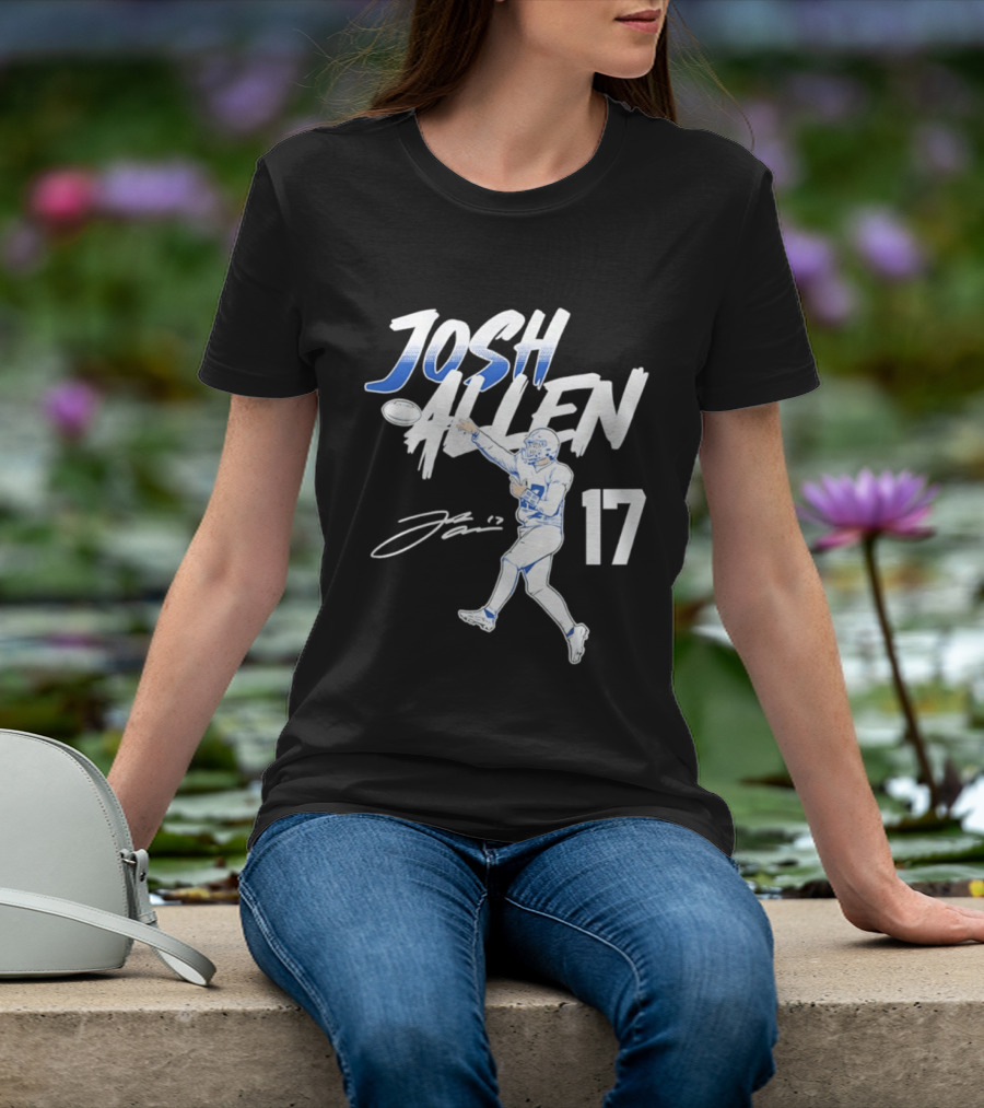 Josh Allen 17 Buffalo Bills Football Star 2026 Pose T-Shirt