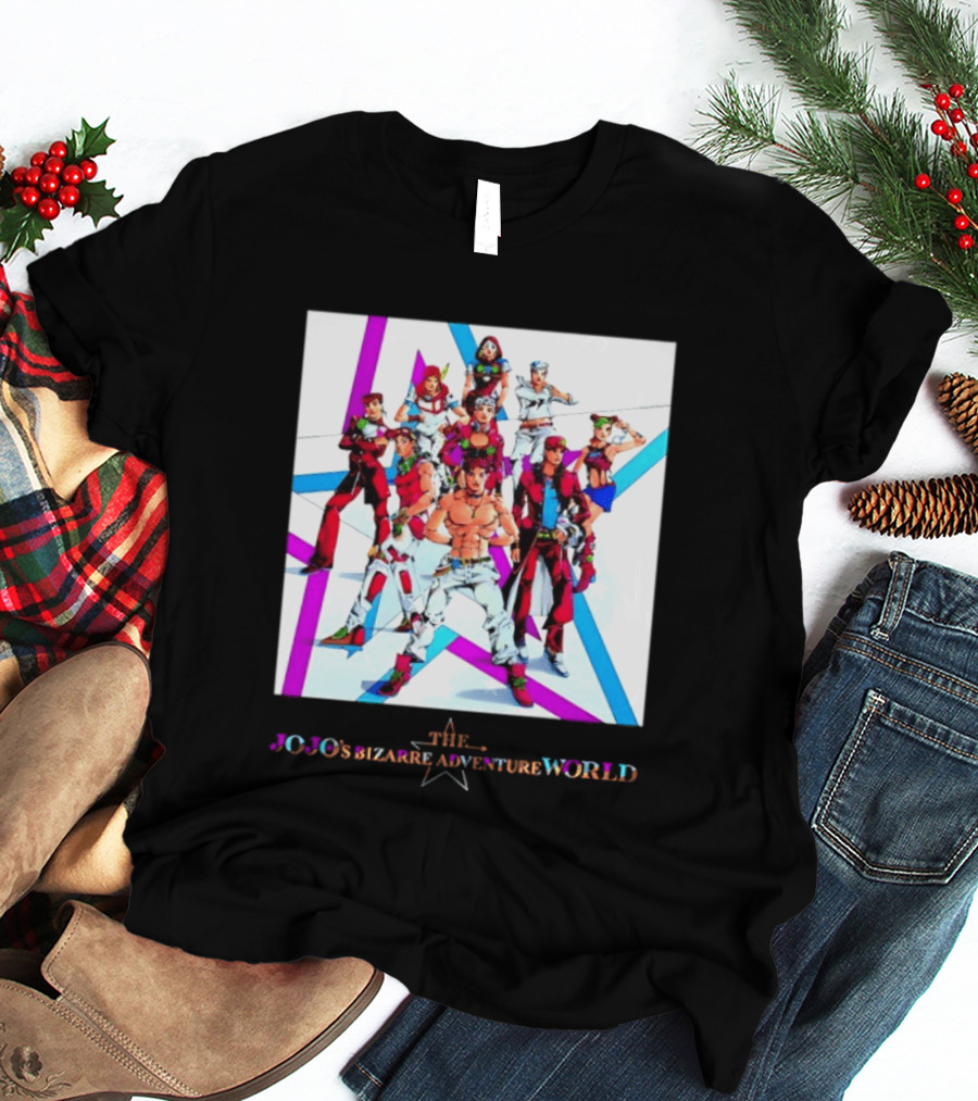 The JoJo's Bizarre Adventure World Anime Characters Ensemble T-Shirt