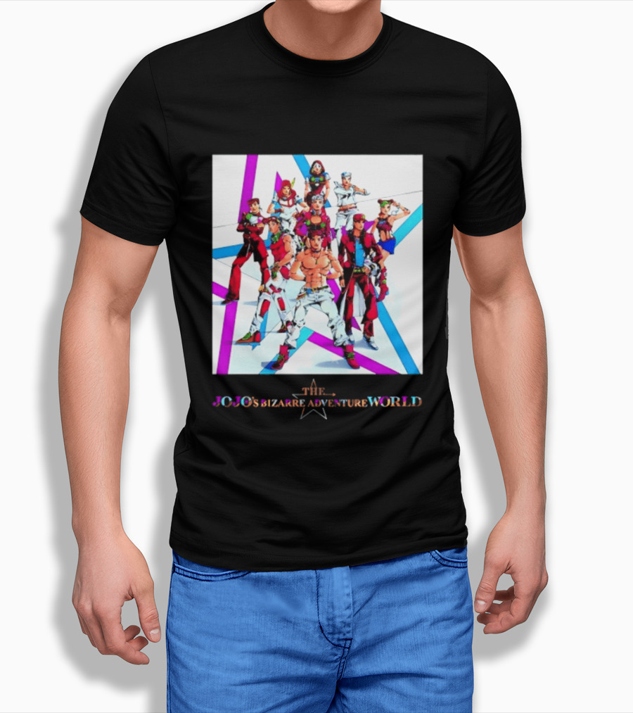 The JoJo's Bizarre Adventure World Anime Characters Ensemble T-Shirt