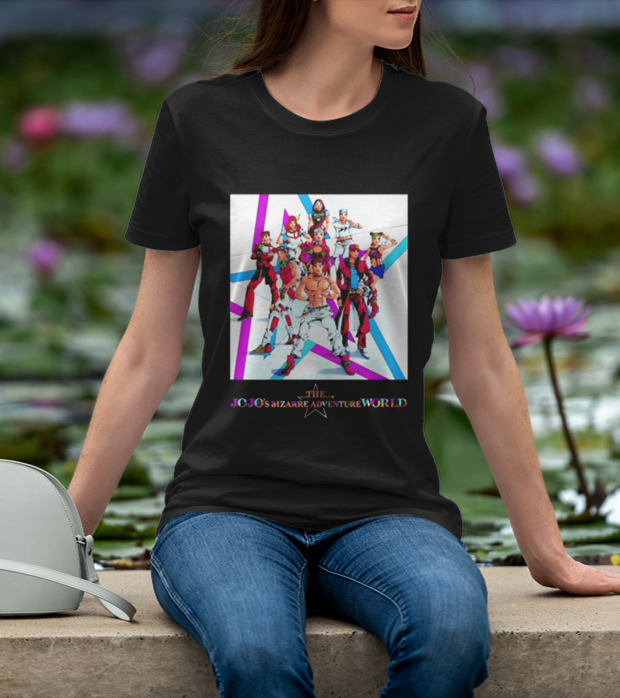 The JoJo's Bizarre Adventure World Anime Characters Ensemble T-Shirt