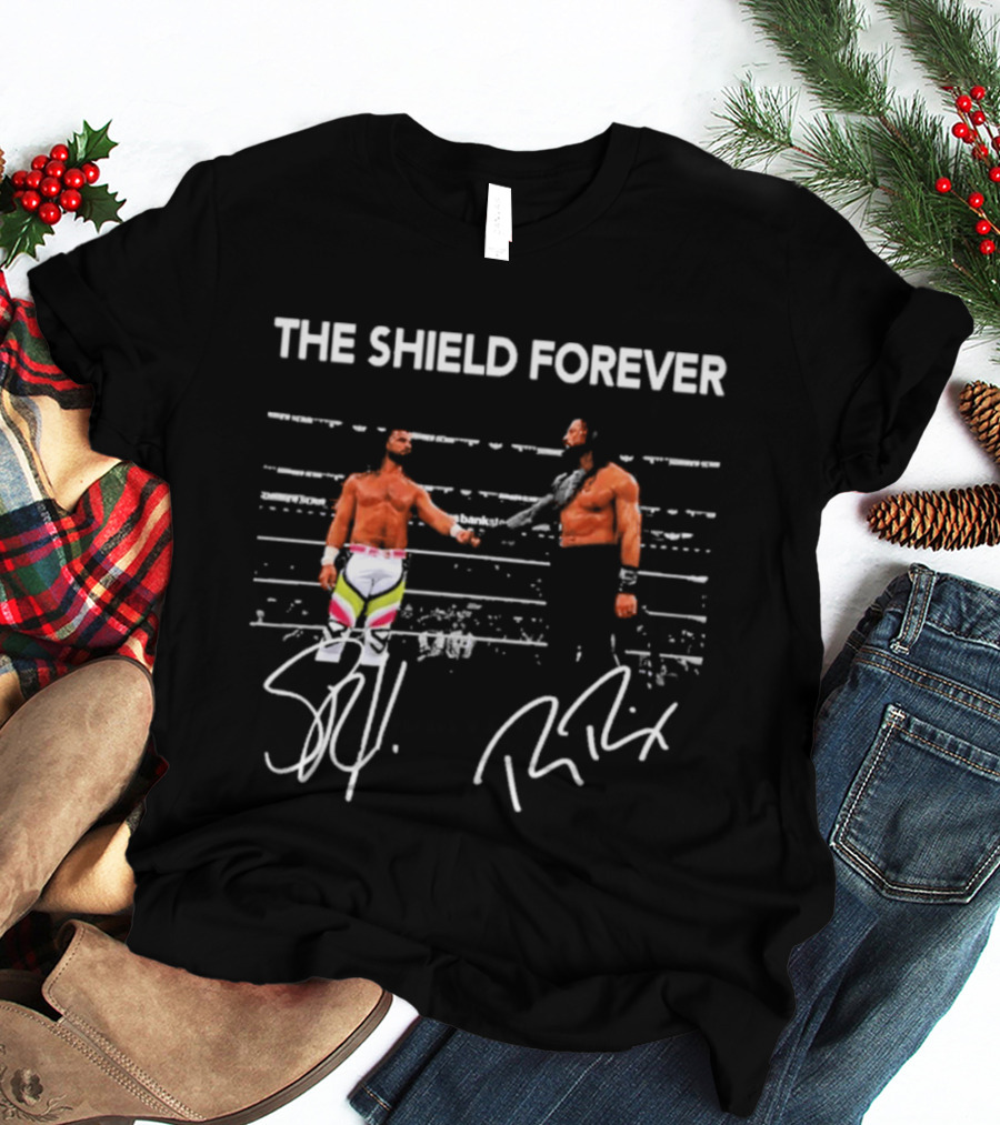 The Shield Forever Roman Reigns Seth Rollins Iconic Wrestling Partnership T-Shirt