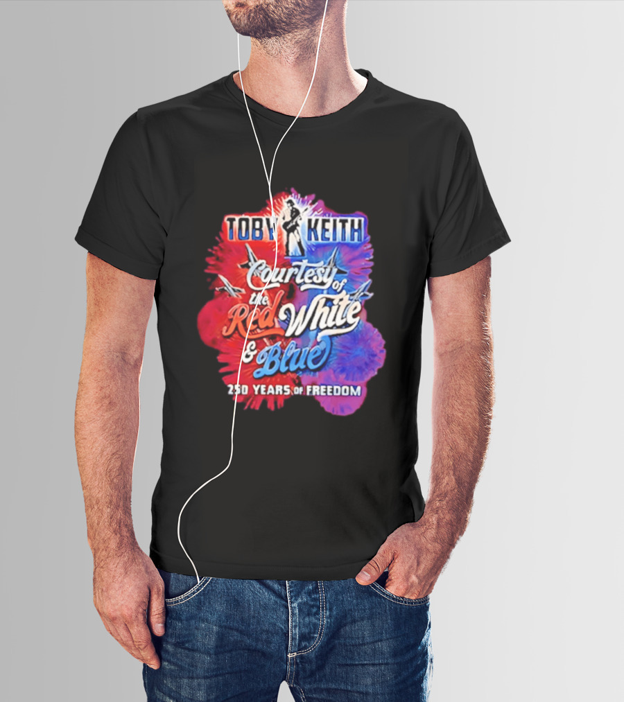 Toby Keith Courtesy Of The Red White And Blue 250 Years Of Freedom Jets T-Shirt