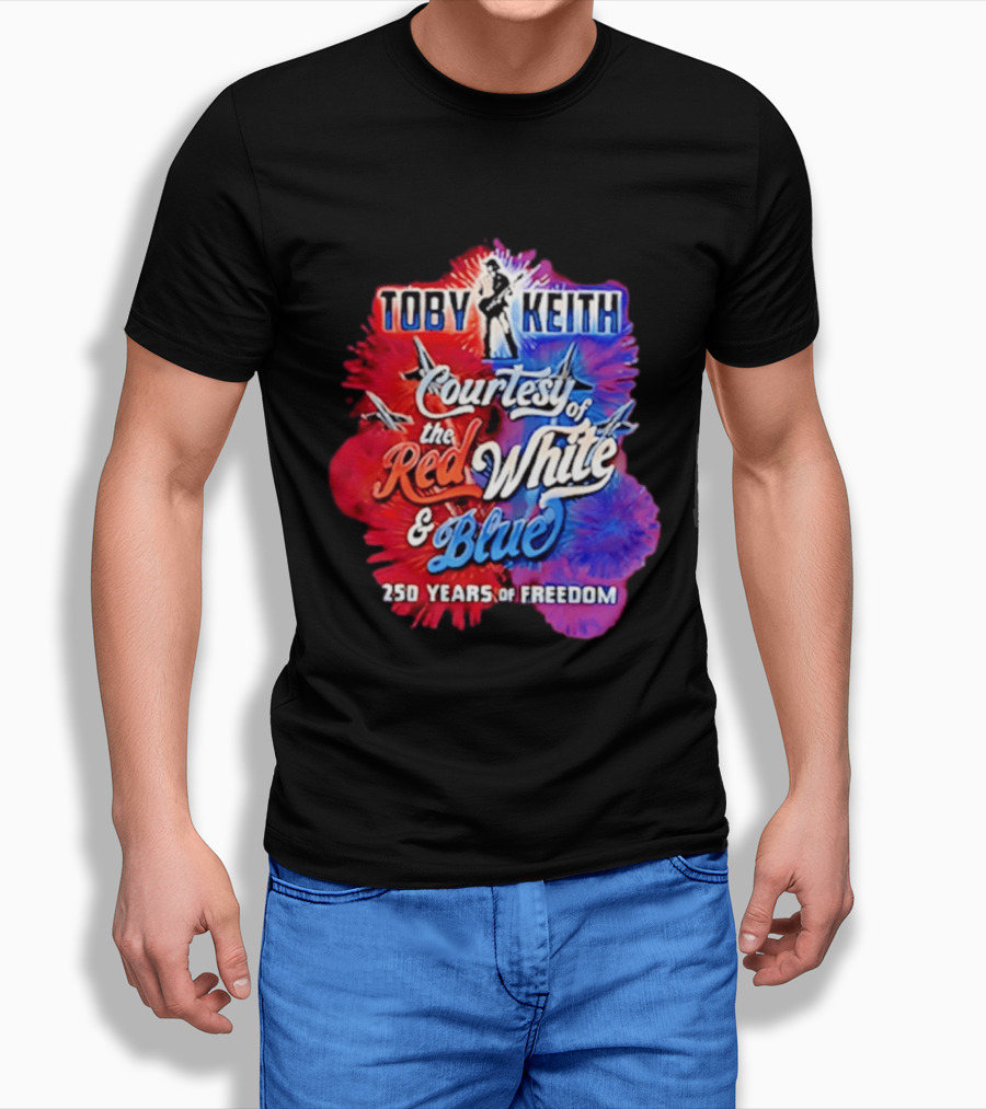 Toby Keith Courtesy Of The Red White And Blue 250 Years Of Freedom Jets T-Shirt