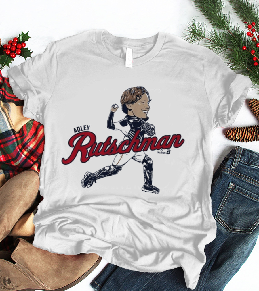 Adley Rutschman Boston Caricature Catcher Action Pose Red Sox T-Shirt