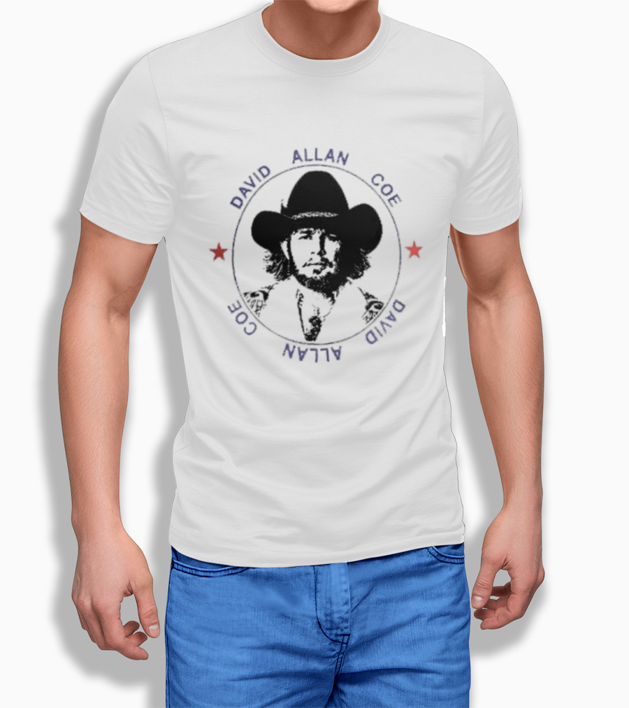 David Allan Coe DAC 18 X Rated Hits Outlaw Country Music Cowboy Hat Stars T-Shirt