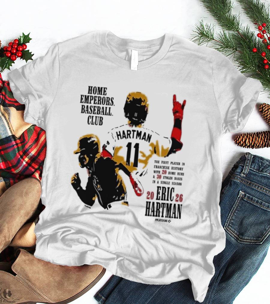 Eric Hartman Rome Emperors Baseball Club 2030 Season T-Shirt