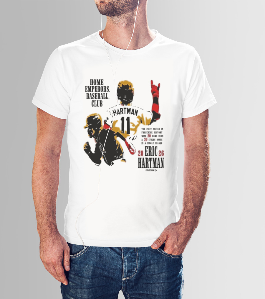 Eric Hartman Rome Emperors Baseball Club 2030 Season T-Shirt