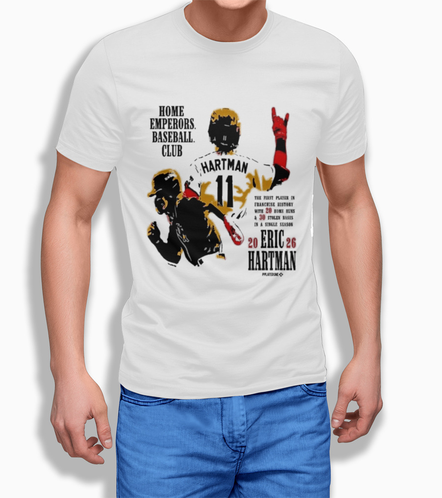 Eric Hartman Rome Emperors Baseball Club 2030 Season T-Shirt