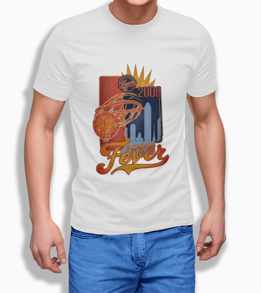 Indiana Fever Est 2000 Basketball Skyline T-Shirt