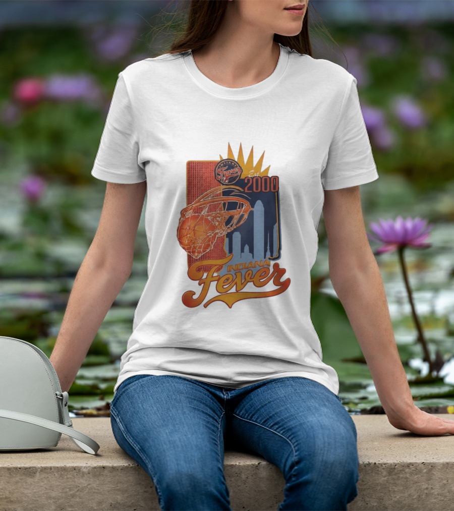 Indiana Fever Est 2000 Basketball Skyline T-Shirt