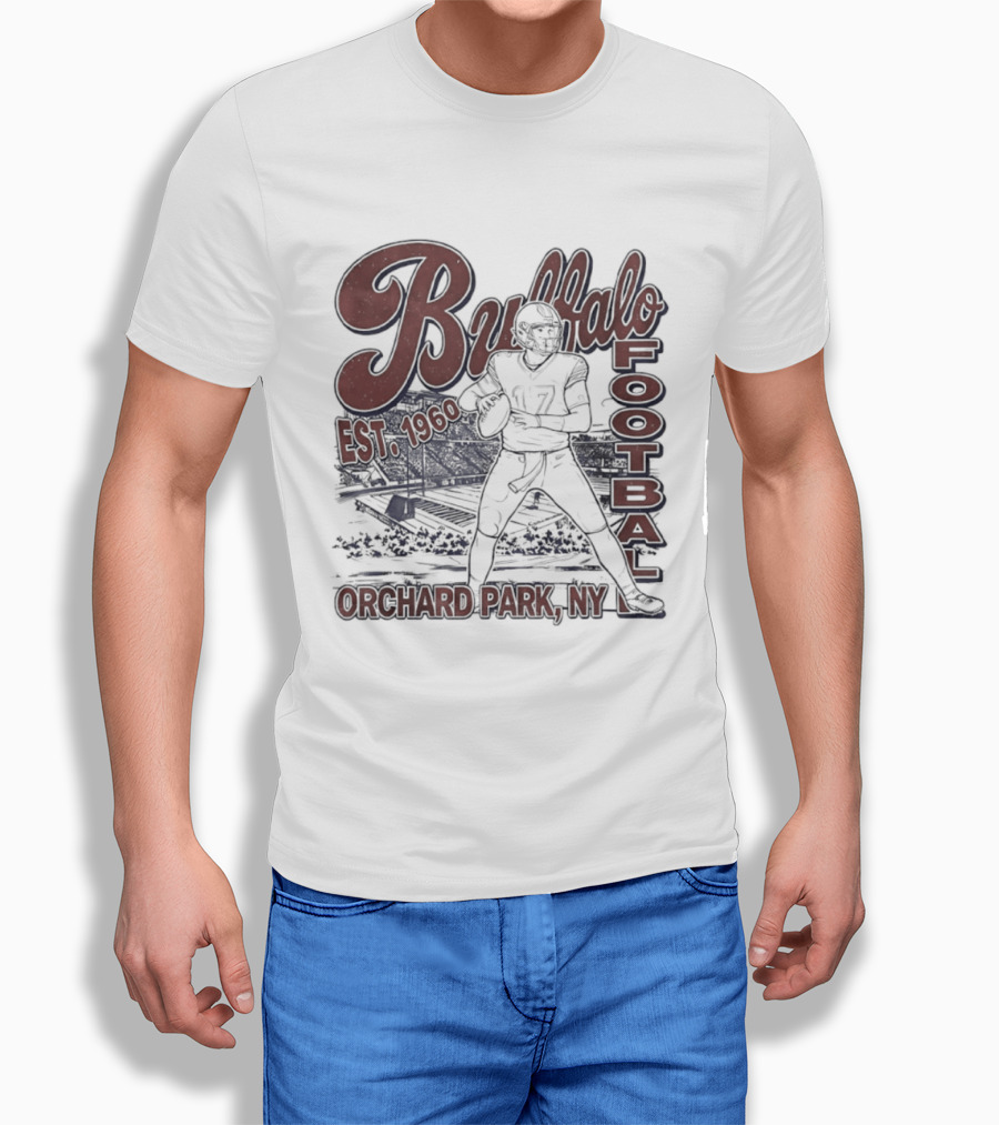 Buffalo Football Est 1960 Josh Allen Orchard Park NY T-Shirt