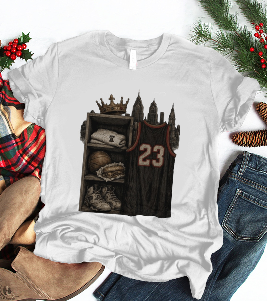Lebron James King 23 Basketball Jersey Crown City Sports Locker T-Shirt
