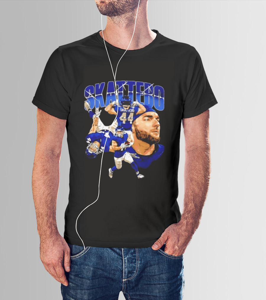 New York Giants Cameron Skattebo 44 Football Player Action Collage T-Shirt