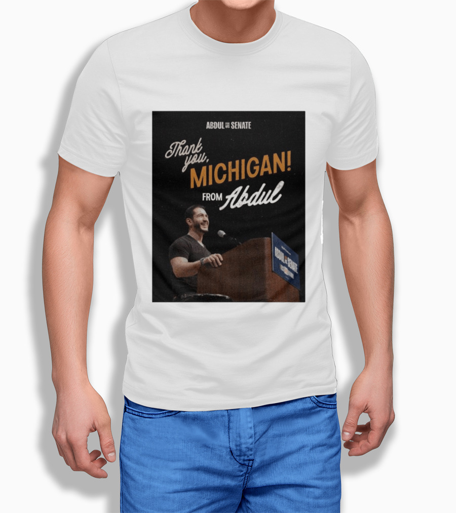 Thank You Michigan Abdul For US Senate T-Shirt