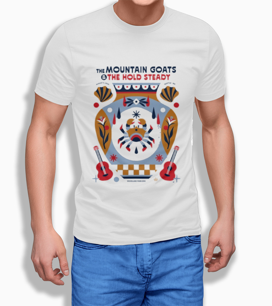 The Mountain Goats And The Hold Steady Live August 9 2026 Seattle WA Vintage Music Event T-Shirt