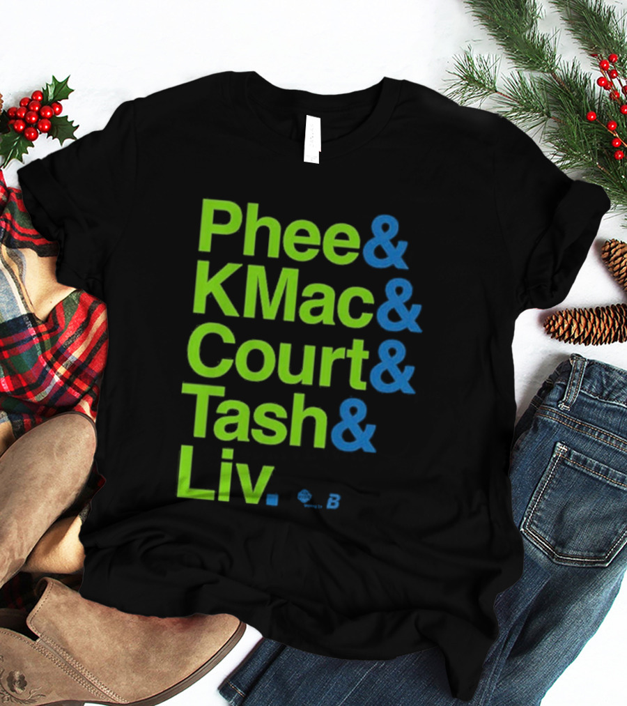 Minnesota Women's Basketball Phee & Kmac & Court & Tash & Liv Ampersand Stars 2026 T-Shirt