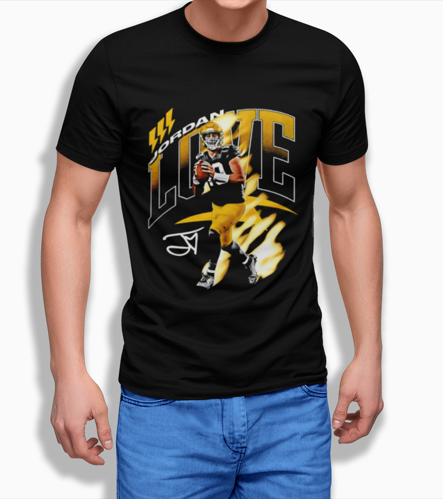 Jordan Love Green Bay Packers 10 Football Star Player Number 10 T-Shirt