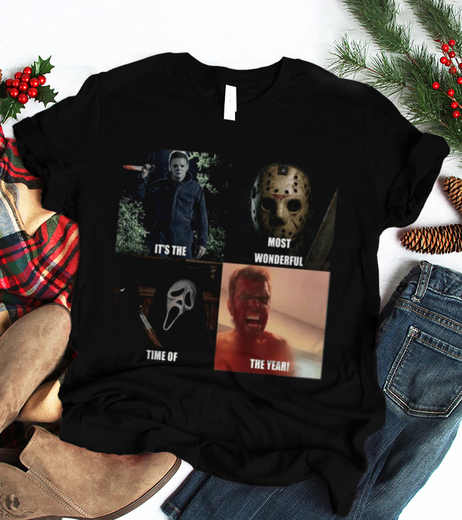 Halloween Horror Icons It's The Most Wonderful Time Of The Year T-Shirt