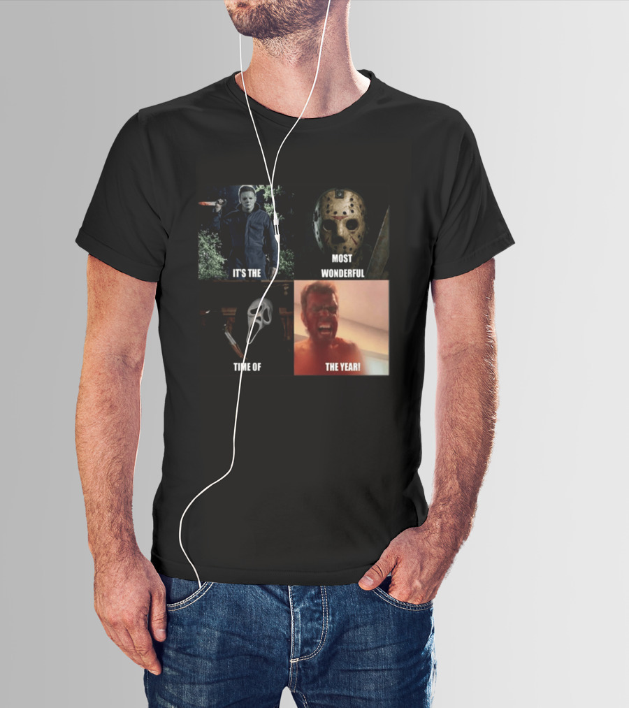 Halloween Horror Icons It's The Most Wonderful Time Of The Year T-Shirt