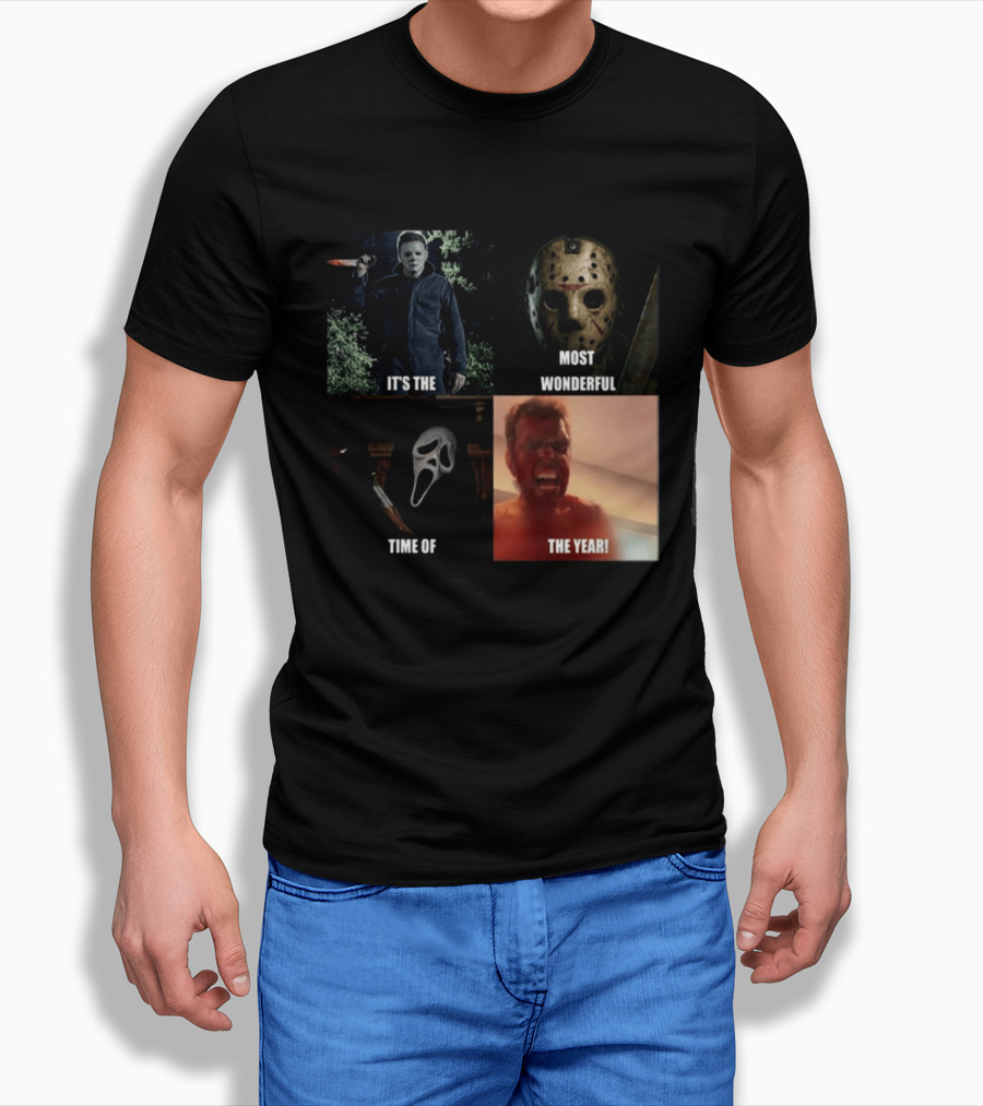 Halloween Horror Icons It's The Most Wonderful Time Of The Year T-Shirt